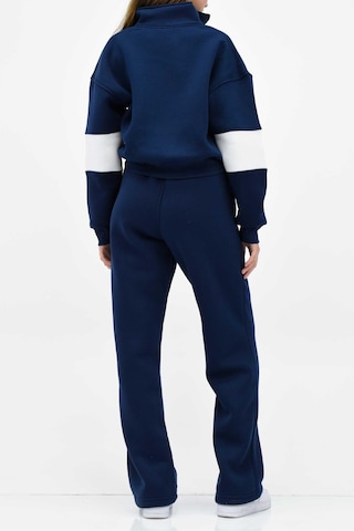 Garnili Eşofman Takımı Lacivert-beyaz Lacivert