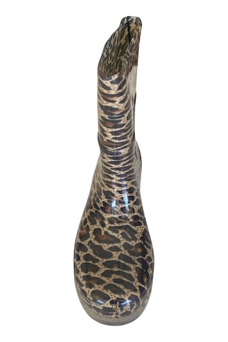 Bahçe Ve Yağmur Çiçekli Kadın Çizmesi 36-40 Leopar Leopar