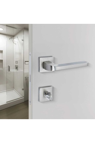 Sese Aysu Modeli Rozetli Wc Kapı Kolu Nikel Saten 200-241r-02-53