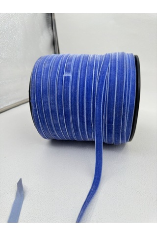 Paşateks- 1 Cm Düz Kadife-5 Metre -es.mavi