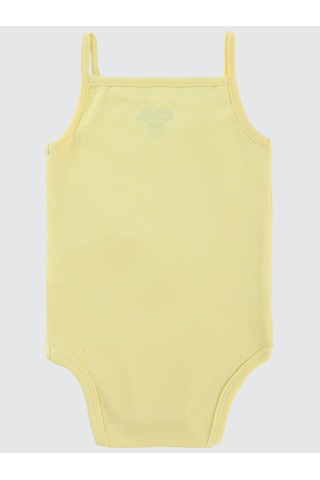 Civil Baby Kız Bebek Çıtçıtlı Badi 3-9 Ay Sarı