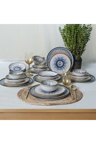 Keramika Hydra Yemek Takımı 24 Parça 6 Kişilik