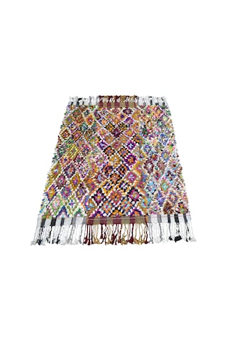 Zehra Abla Halı El Dokuma Otantik Reyhanlı Adana Tülü Yün Kilim 7083 Çok Renkli