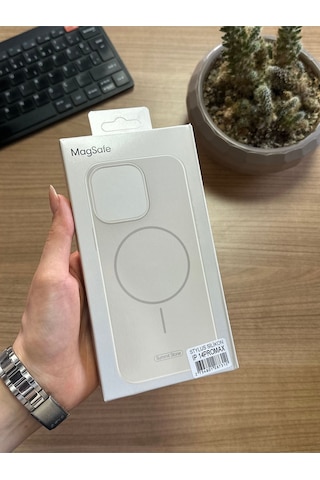 Apple Uyumlu iPhone 14 Pro Max Animasyonlu Stylus Silikon Kılıf Krem