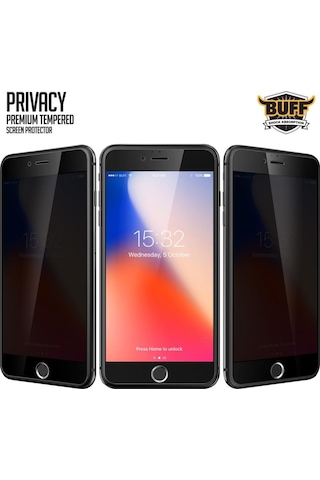 Buff Apple Uyumlu iPhone 8 Plus / 7 Plus Privacy Ekran Koruyucu