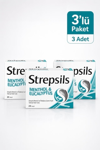 Strepsils Mentollü 24 Pastil 3 Adet