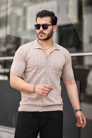 Tex Republic Erkek Krem Örme Kumaş Gömlek Krem