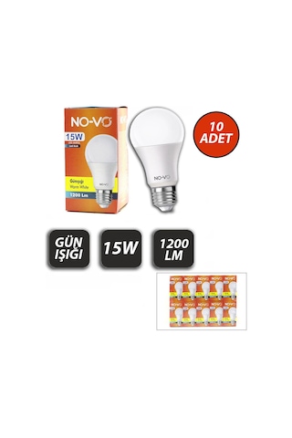 No-vo Led Ampul 15w 3000k 1200lm 15.000 Saat Ömür Gün Işık Diğer