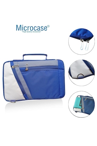 Microcase Huawei Matepad 11.5 2026 İle Uyumlu Omuz Askılı El Tutacaklı Universal Sleeve Taşıma Çantası Al4346 Lacivert Krem Gri