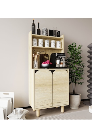 Parma 2 Kapaklı Mutfak Dolap, Kahve Köşesi, Çok Amaçlı Dolap Safir