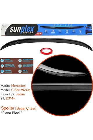 Sunplex Mercedes C Serisi W205 2014-2019 Spoiler Bagaj Çıtası Pia