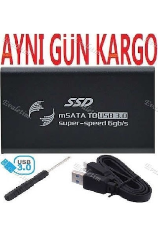 Msata To Usb 3.0 Ssd Harddisk Kutusu 5053A Mini Pci-E Hdd Hard Disk