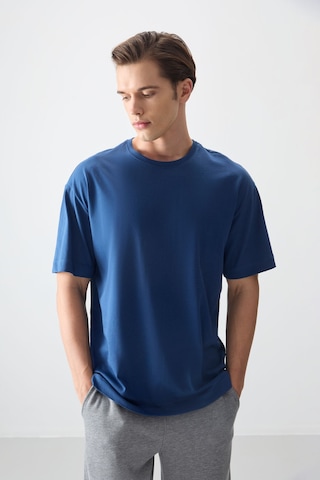 Air Jones Tommy Life Parlament %100 Pamuk Kalın Yumuşak Dokulu Oversize Fit Basic Erkek T-shirt - 88353 Parlament