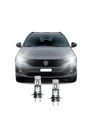 Fıat Egea Mercekli Far Led Kısa Far Ampulü H7 Mini Led 2'li Set