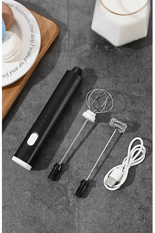 Yifomall Ev İçi Küçük Mini Elektrikli Yumurta Çırpıcı, Otomatik Akşam/ Krema Karıştırıcı, Pastane Fırınlama Aleti Siyah, Çift Başlı Diğer