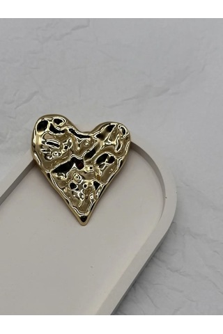 Best Price 34 Orijinal Broş Kalp Yırtık Metal 342231422 Altın Rengi