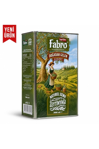 Fabro 3 Lt Teneke Naturel Sızma Zeytinyağı
