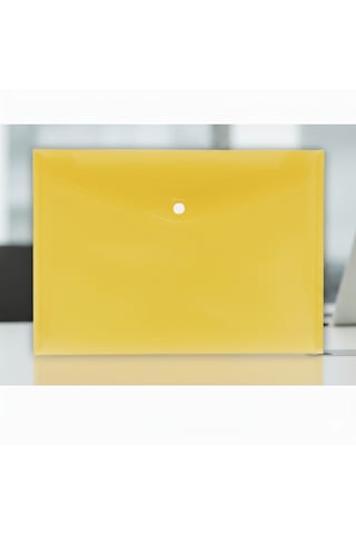 Ark Çıtçıtlı Zarf Dosya 18 Micron Şeffaf / Renkli 5 Adet Sarı