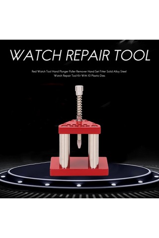 Hha Kırmızı Izle Aracı El Piston Çektirme Sökücü El Seti Tesisatçısı Katı Alaşımlı Çelik Saat Onarım Aracı Kiti İle 10 Plastik Kalıplar