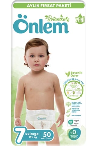 Önlem Botanika 7 Numara Bebek Bezi Xxlarge 19+ Kg 50 Li X 4 Adet 7