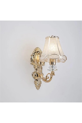 Avrupa Petal Duvar Lambası Başucu Altın Tek Başa Tv Tv Arka Plan Yatak Odası Yaşam Koridoru Merdiven Işık Sıcak Işık Altın