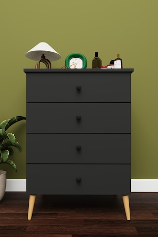 Lüks 4 Çekmeceli Şifonyer Komodin %100 Mdf Çok Amaçlı Düzenleyici Şf01