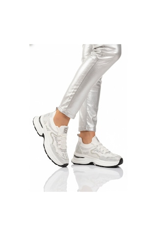 Guja Beyaz Anorak Hafif Taşlı Kadın Casual Ayakkabı 26y303 G