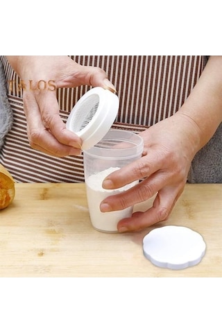 Besthome1 Kabartma Şeker Kapaklı Elek Nem Geçirmez Çalkalayıcı Tarçın Tozu Biber Kakao Un 1/2/3 Adet Plastik Diğer