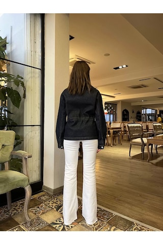 Keymoda Kadın Kot Gömlek Lacivert Lacivert