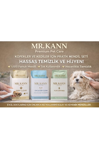 Mr.kann Kedi & Köpek Hijyen Bakım Mendili Mr.kann