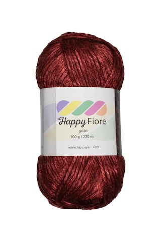 Happy Fiore Parlak Örgü İpi 100gr / 230mt Yünlü El Örgü İpliği - Kırmızı
