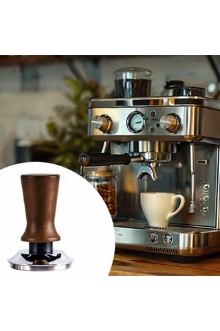 Homyl Espresso Makinesi Için Tamper Mutfak Bar Kafe Kahve Kahverengi
