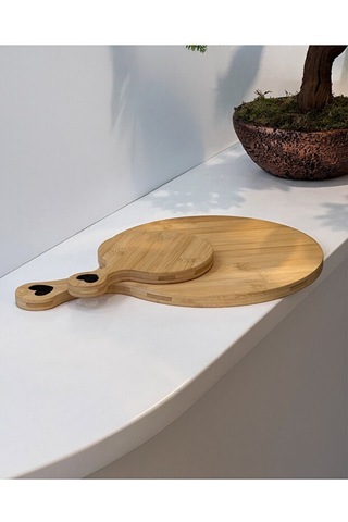 2'li 40x30x1.5cm / 15x21x1.5cm Kesme Tahtası Bej