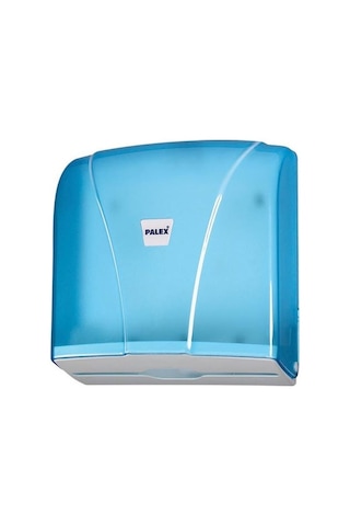 Palex Z Katlama Dispenser Kağıt Havlu Dispenseri Aparatı - Şeffaf Mavi - Plastik - 27 Cm. - 1 Adet Mavi