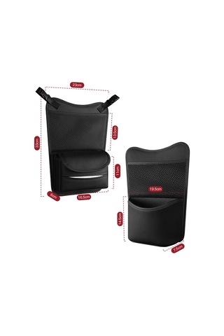 Koltuklar Arası Araba Düzenleyici Çok Fonksiyonlu Saklama Çantası Ön Ve Arka Çift Kullanım Mendil Kutusu Gri