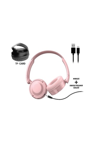 Snopy SN-XBK33 Batty Bluetooth 5.0 TF Kart Özellikli Katlanabilir Kulak Üstü Kulaklık