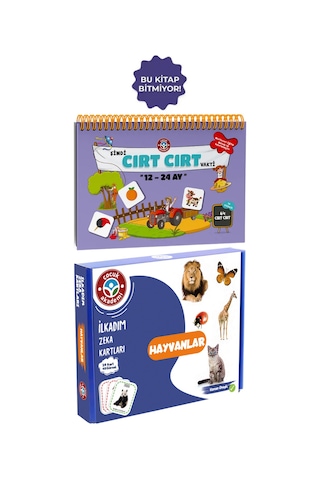 12-24 Ay Cırt Cırtlı Etkinlik Kitabı Ve Ilk Adım Zeka Kartı Hayvanlar