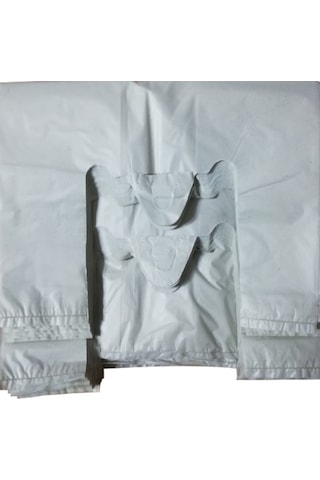 Beyaz Poşet Kalın Orta Boy Hışır Atlet Poşet 5 Kg