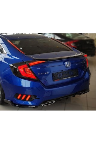 Honda Civic Difüzör Fc5 2016-2022 Parlak Siyah