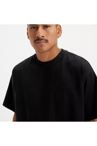 Levi's Erkek Logo İşlemeli 100% Pamuk Siyah T-shirt - A0637-0001 Siyah