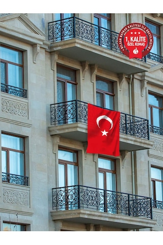 Türk Bayrağı 150x225 Cm 1.kalite Alpaka Kumaş