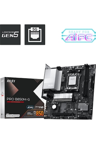 Msı Pro B850m-g Am5 Ddr5 8200+ Oc Mhz Matx Anakart Aaaa11msı0043