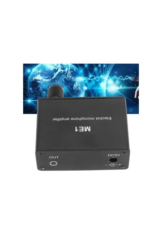 Geeksen Elektret Mikrofon Güçlendirici 0-20db Kazançlı 3.5mm Girişli Aux/lıne Girişi, Karışık/özel Çıkış, 10+ Saat Kullanim Süresi