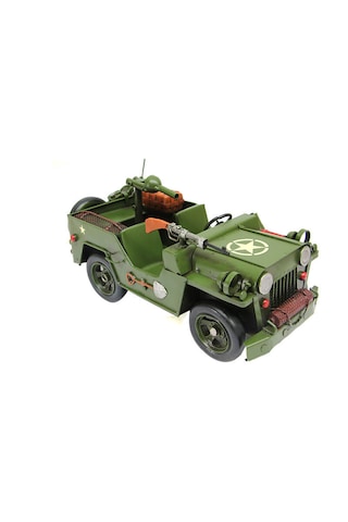 Dekoratif Metal Askeri Jeep C0755 Model