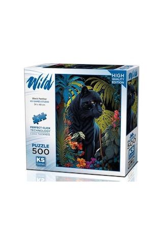 Ks Games Puzzle Black Panther With A Tropical 500 Parça