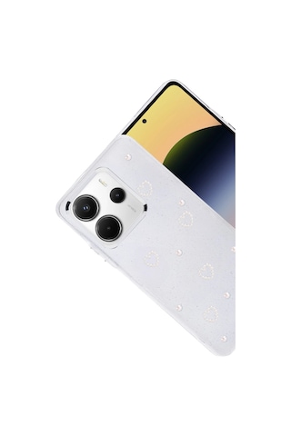 Xiaomi Redmi Note 14 4g Fiyonk Desenli Kapak - Desen 10 Beyaz