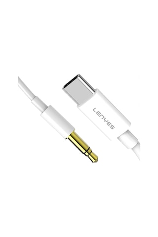 Lenyes Ax106 Type-c To 3.5mm Aux Audio Kablo 1m Beyaz Beyaz