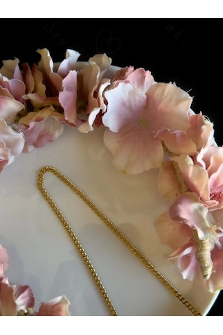 Sevgili Takı İnce Gurmet Model Gold Choker Çelik Zincir Kolye-choker Serisi Gold