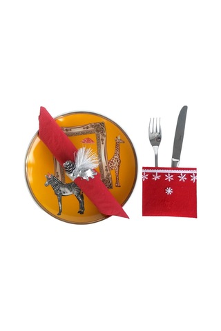 Yılbaşı Set Figürlü 6 Adet Kaşık Çatallık