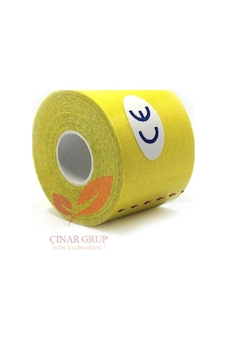 Bia Tape Bandı Sarı Renk 5Cm X 5M Kinesio Biatape Bantı